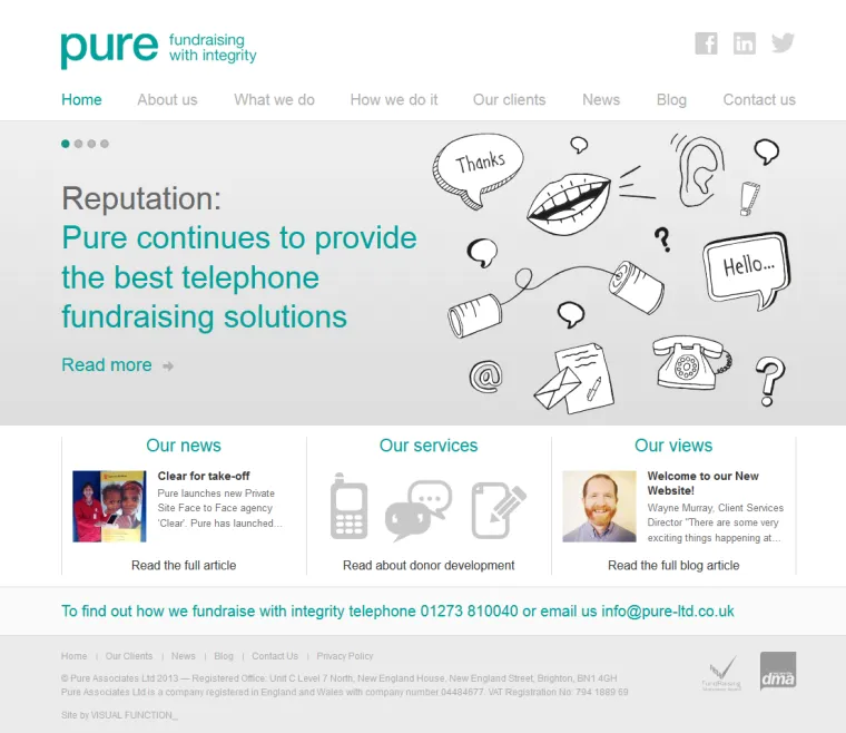 large image and text slider